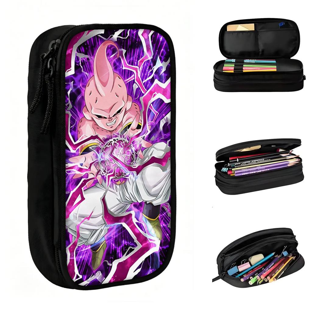 Custom Majin Buu Cartoon Cute Pencil Cases Boys Girls Large Capacity Animes Pencil Bag Student School