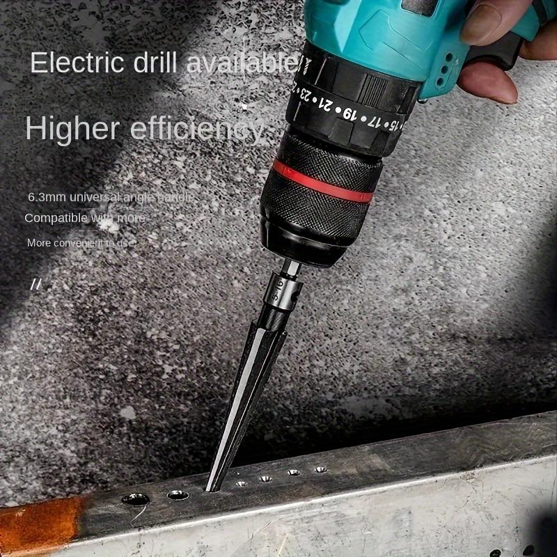 Tapered Hex Reamer,Tapered Reamer,T Handle Taper Reamer, Reamer Tool, Bridge Pin Hole Handheld T Shape Hand Reamer