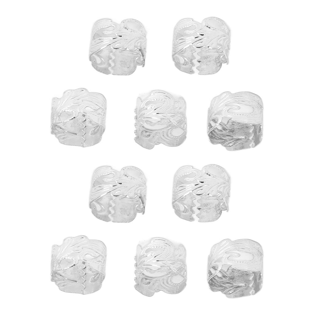 40 шт. Металлические серебристые бусины для бороды Изысканные винтажные украшения для бороды для плетения волос, ожерелья, браслета, сделай сам