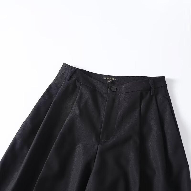 European and American style, new women's clothing, foreign style style, simple temperament, commuter style, high-end wide-leg pants.