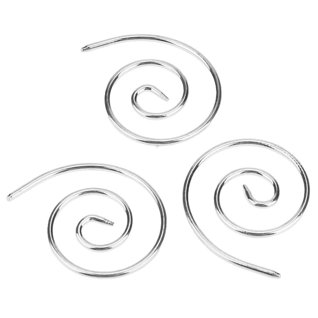 3Pcs Spiral Cable Knitting Needle Lightweight Convenient Stainless Steel Household Knitting Needle for Scarves Shawls Hats