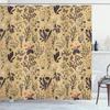 Винтажный садовый арт Уильяма Морриса, цветочная шторка для душа, тяжелая ткань, моющиеся шторки для ванной комнаты