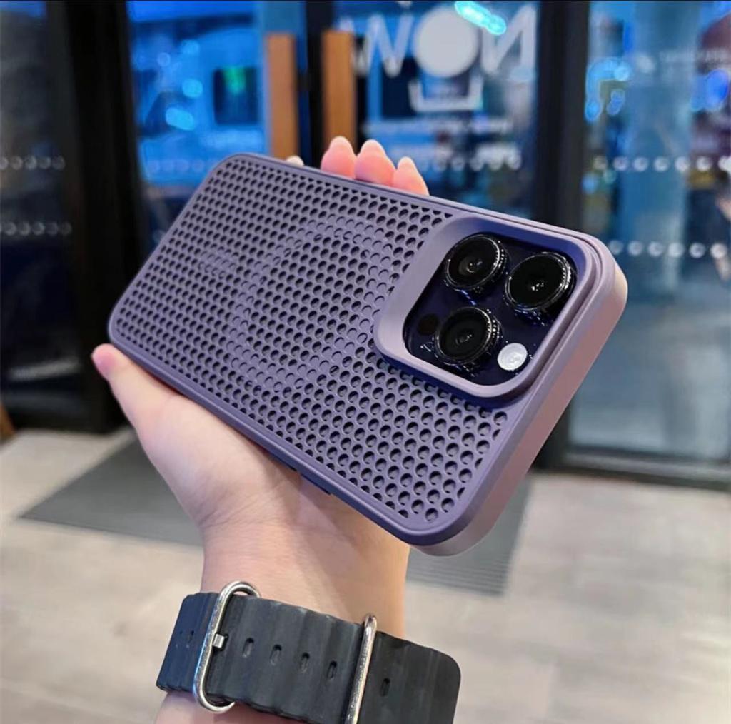 Роскошный сетчатый чехол для телефона с магнитной системой Magsafe и отводом тепла для iPhone 16 Pro Max Для iPhone 11 12 13 14 15 16Plus Защитная крышка