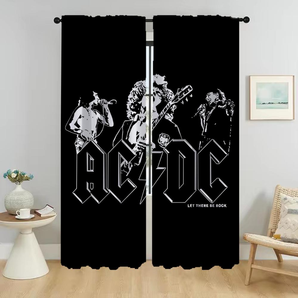 Раздел Rock-ACDCS затемняющие шторы для комнаты 2 панели кухонные шторы оттенки домашний интерьер шторы Хэллоуин украшения для детей