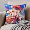 mmiHoYo KKlee GGenshin Impact Cushion Cover Pillowcase Antidustmite Invisible Zipper Short Plush Sofa Cushion