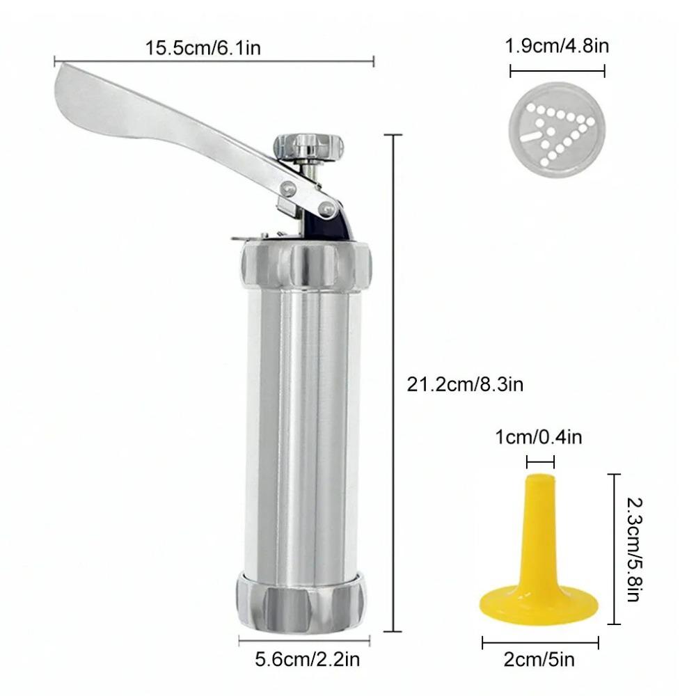 Пресс для печенья с пистолетом и набором для глазури, машина для приготовления чурро из сплава, печенье с 20 дисками, 4 насадка для печенья, форма для печенья, кухонные аксессуары