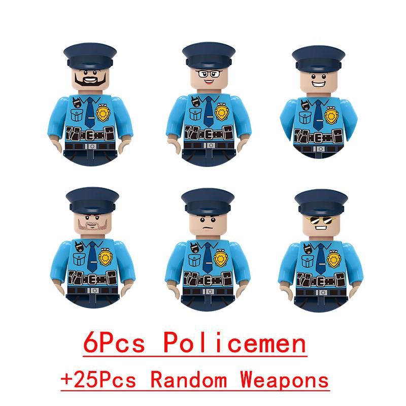 Военная Модель Бронированный Автомобиль SWAT Машина Оружие Армейский Солдат Полиция Бандит Пулемет Строительные Блоки Фигурка Кирпичные Игрушки