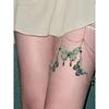 Butterfly Tassels Thigh Chain Adjustable Length Lace Leg Chain with Fringes Accent Unique Body Jewelry for Women Girls