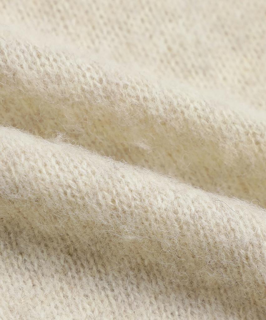 BROOKS BROTHERS Brushed Wool Classic Sweater (Grey) (Bbwrmm4286Zew)