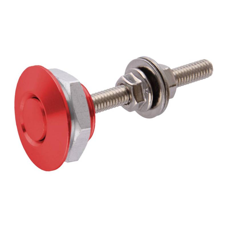 2pcs Red 25mm Car Push Button Quick Release Hood Bonnet P Lock Clip Bumper Latch Aluminum Alloy fit for Universal