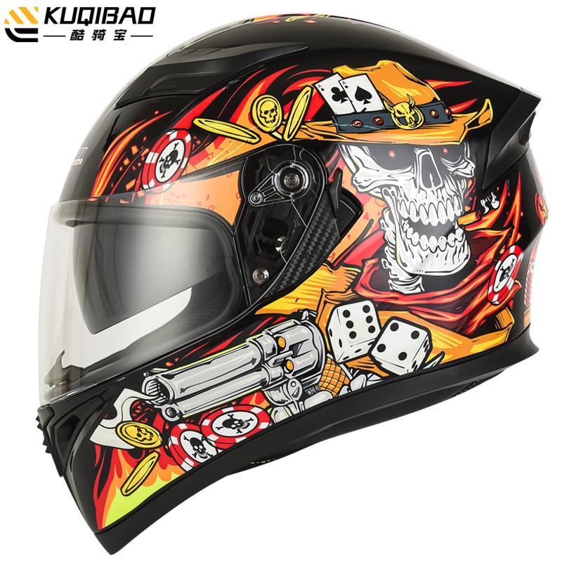 Motorcycle Full Face Helmet Dual Visor Bluetooth 3C Certified All Season Safety Riding