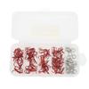100PCS High Carbon Steel Treble Fishing Hooks Barbed Hook Set  Saltwater Fishing