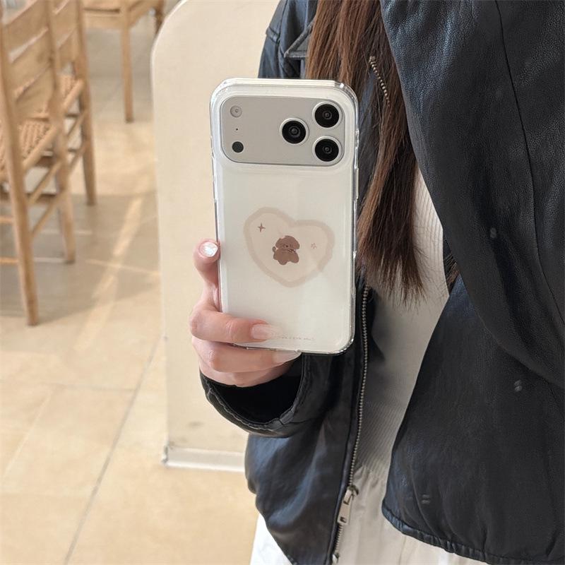 Шнурок с рисунком сердца, любви и щенка для чехла iPhone 17/16 Pro Max/15/14