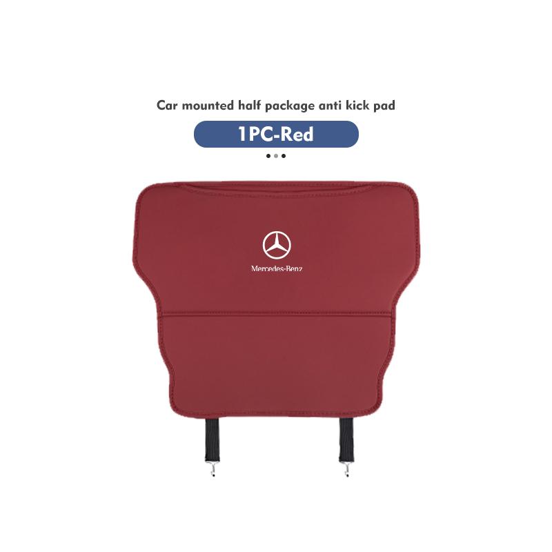 Car Anti-kick Pad Leather Seat Back Protector Anti Scratch Mat For Mercedes Benz AMG A C E S G Class W201 W210 W108 W204 W205 UVWXY1