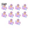 Holiday Blessing Card 10Pcs 3D Bouquet Greeting Card, Thank You Best Wishes Kit Folding Floral Note for Mother's Day Father's Birthday Thick