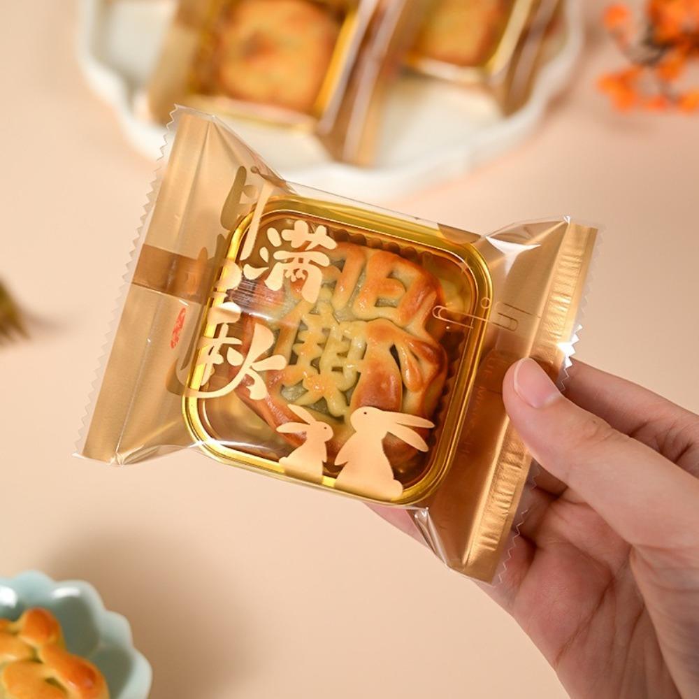 100pcs Plastic Mooncake Packaging Bag Chinese Style Machine Sealing Bag Mung Bean Cake
