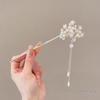 Elegant Hanfu Flower Hairpin: High-End Tassel Step Shake for Updo