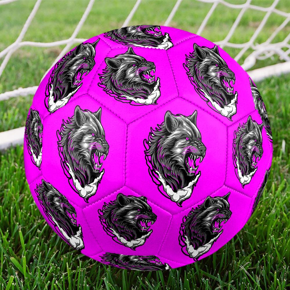 1PC Wolf Head Tattoo Soccer Ball Size 5 Football Machine Sewn Indoor/Outdoor Universal Football Surprise Collection n99