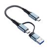 Портативный разветвитель Type C на USB A и Type C, кабель 100 Вт для быстрой зарядки, для универсального использования, включая данные и питание