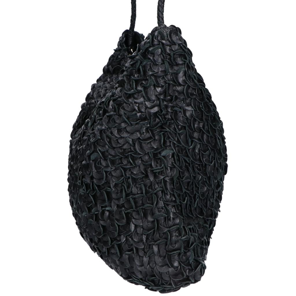 MAISON NH PARIS OLIVIA CUIR Lambskin Shoulder Bag blackUsed