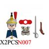 Средневековые солдаты Наполеоновских войн Фигурки Военные MOC Строительные блоки Рыцари Британские Французские Фузилеры Винтовки Оружие Детская игрушка B08