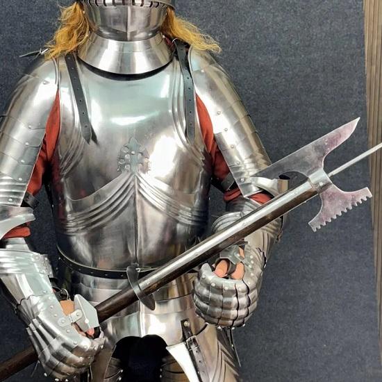 Немецкий готический доспех, полутороразмерный, накладной, полноразмерный, средневековый, боевой, LARP, косплей, доспехи, лучший подарок для него