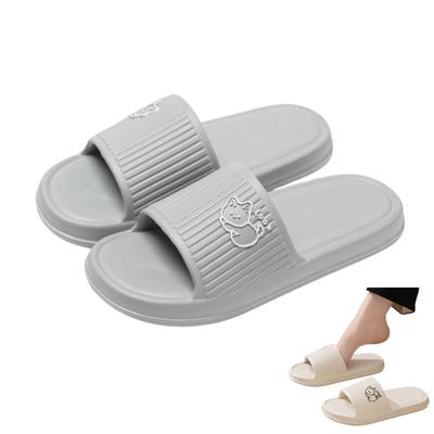 Sunny Glow Cat Один размер подходит Мягкие тапочки/сандалии для ванной, Все, Моющиеся, Легкие, Нескользящие, Милые, Женские, Материал, Для использования в помещении/на улице,