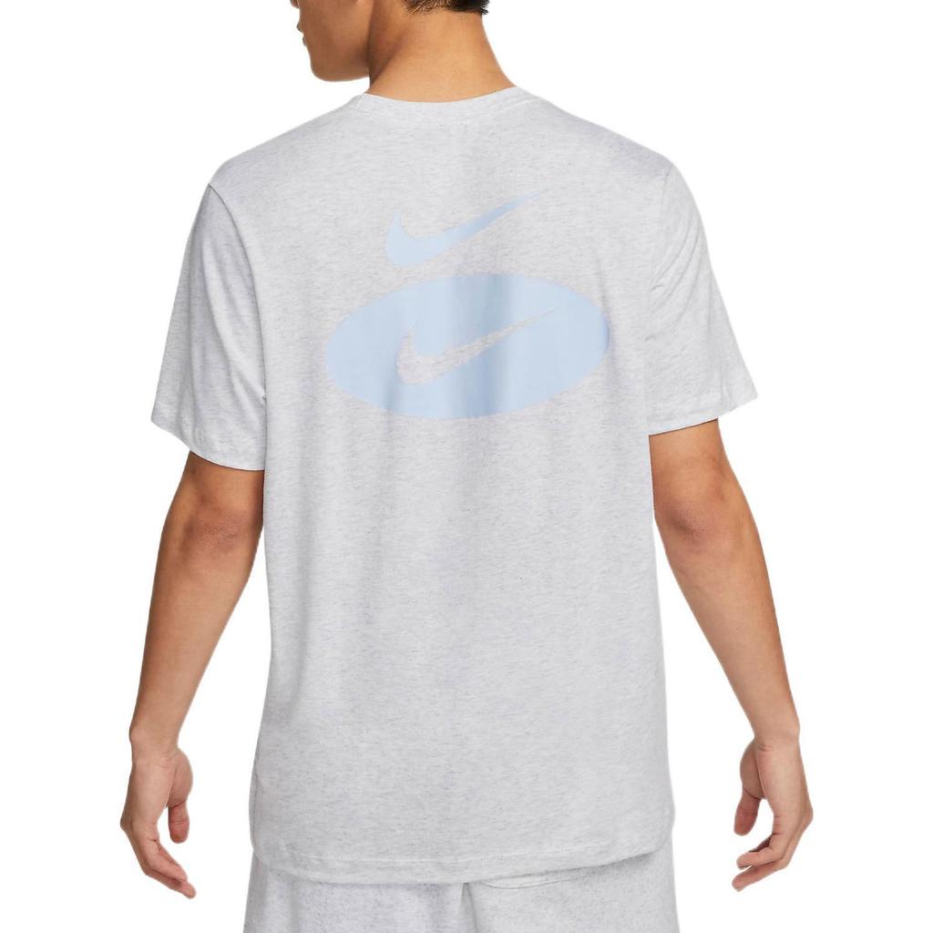 Nike Однотонная футболка с графическим принтом логотипа, с круглым вырезом, повседневная, с коротким рукавом