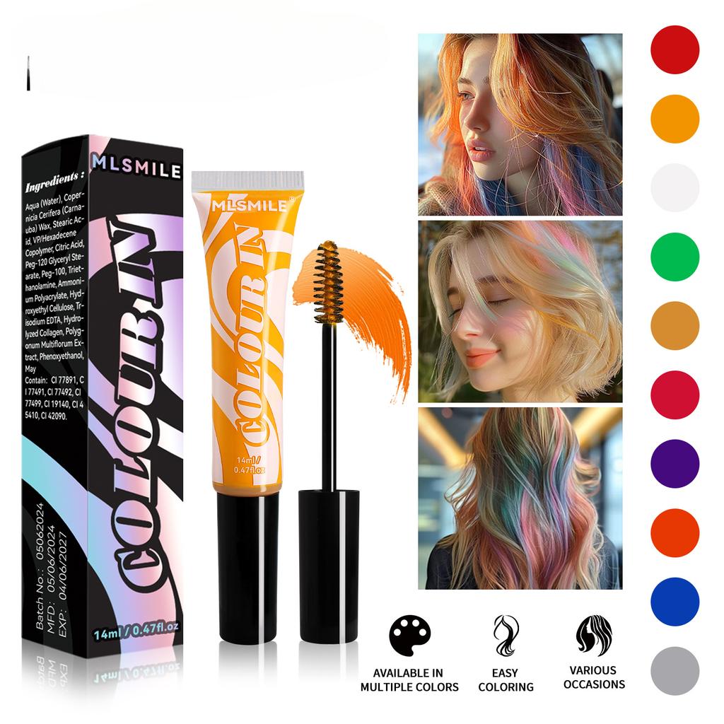 Одноразовая краска для волос красного, желтого и синего цвета, крем для бровей Cos Stage Makeup