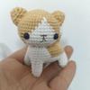 Kitten Doll Crochet Cat Bookshelf Decor Handwoven Animal Creative Knitted Cat  Christmas Gift