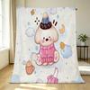 Plush Flannel Throw Blanket, Cute Cartoon Dog Series, Soft Cozy Warm Blanket for Home, Sofa, Bedroom, Christmas, Halloween