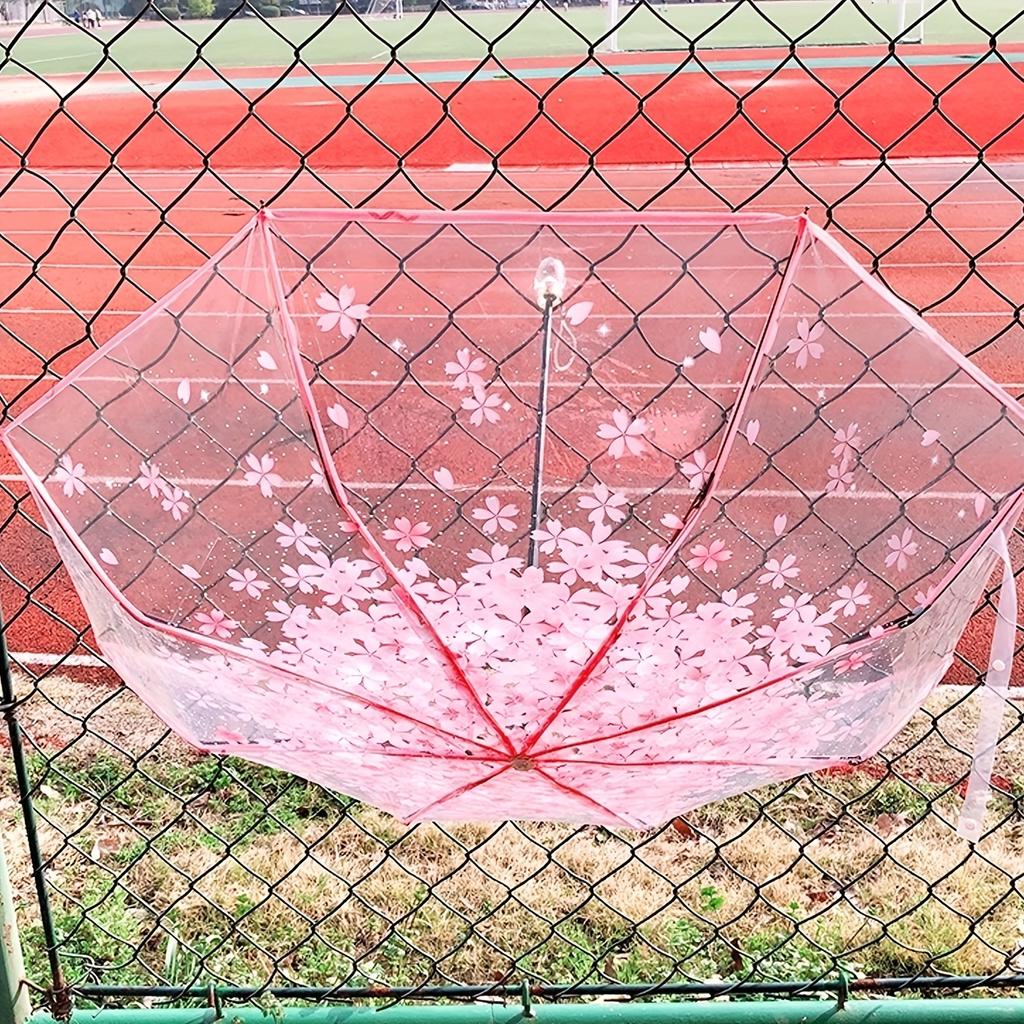 Прозрачный зонт, складной зонт от солнца, свежий и милый ручной зонт высокой красоты, прозрачный романтический зонт
