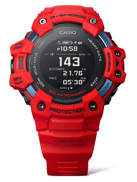 Casio Мужские часы G-SHOCK GBD-H1000-4, стальной корпус, водонепроницаемость 200 м, цифровые, ударопрочные, кварцевые