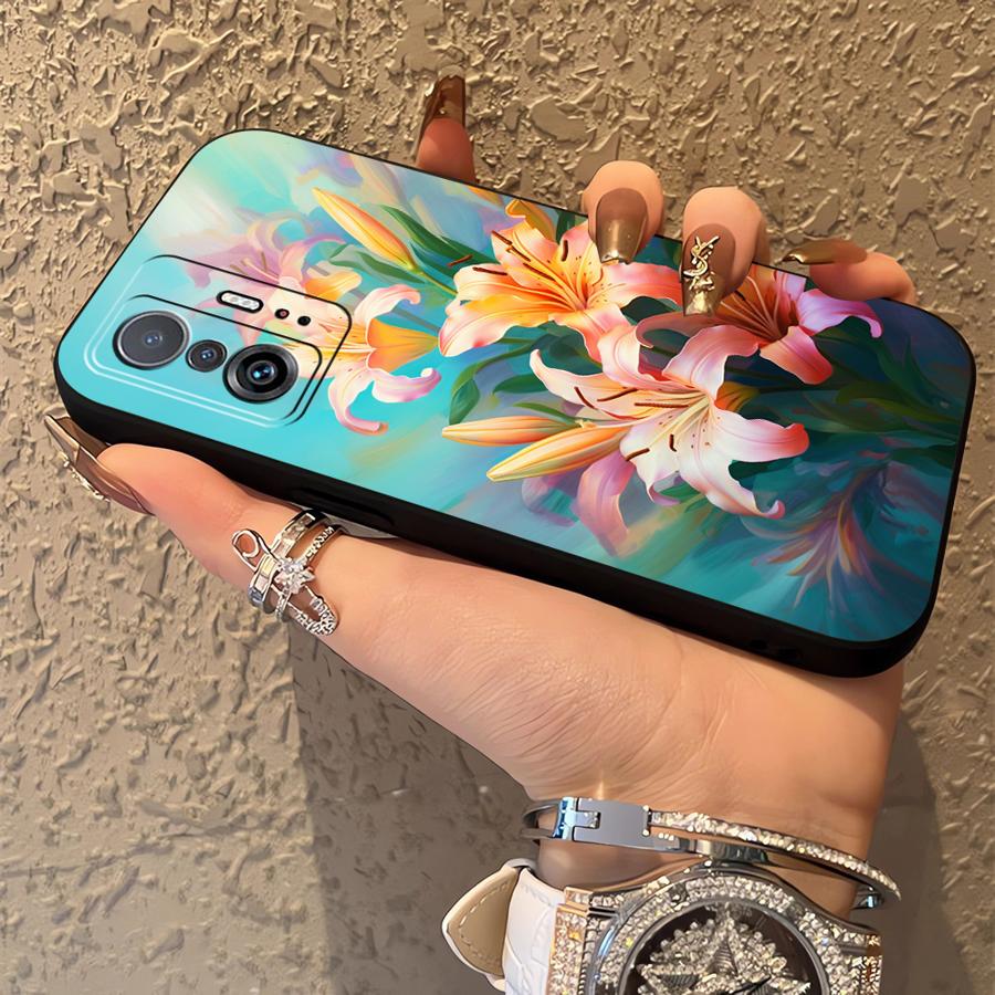 Чехол для Xiaomi Mi 11 12T Pro 12 11T 14 10T 13 Lite 12X Funda Чехол для телефона Простой Цветок