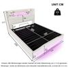 Upholstered Bed, 160x200cm, USB-C Charging Function, Ambient Lighting Strip, Headboard Storage, Hydraulic Storage, Without Mattress, LED Lights, Beige