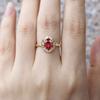 Popular pigeon blood ruby ring fashion accessory ins hot selling RUBBY RING