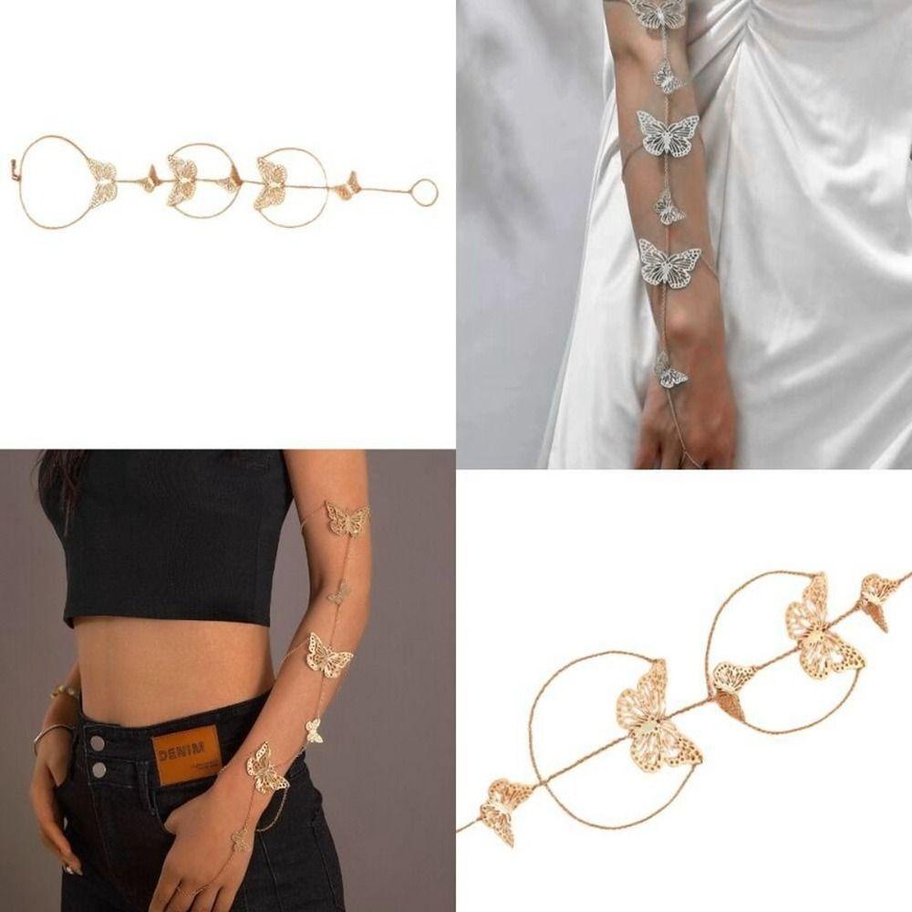 Metal Tassel Arm Chain Jewelry Accessories Bracelet Creative Butterfly Arm Chain  Women