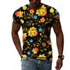 Summer Unisex Gorgeous Flowers Graphic T Shirts Men Fashion Casual Personality Print T-shirt Original Plant Pattern O-neck Tees