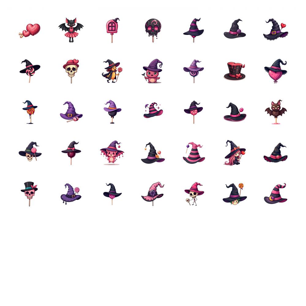 Cartoon Decals Gothic Witch Stickers Stationery Stickers For Car Sticker Fridge