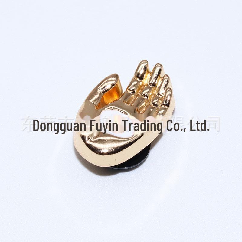 2024 Золотая металлическая пряжка для обуви в виде цветка Аксессуары для DIY и торговых центров