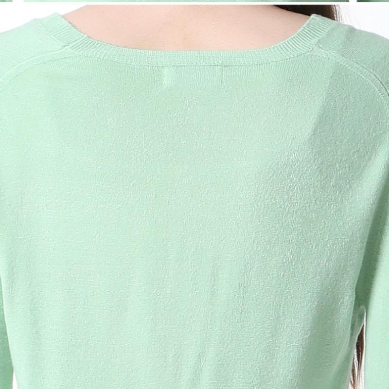 She S miSS Твердый V-образный вырез Трикотаж