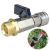 Brass Material Quick Connector Water Flow Control Shut-Off Valve Automotive Use