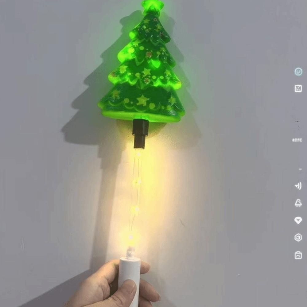 Santa Claus Handheld Glow Stick Tree Christmas Decoration Lights Light Up Wand Outdoor Party
