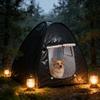 Черная складная палатка для собак с серебряным покрытием, уличный переносной домик-укрытие для питомцев, гнездо-кровать, ветрозащитный домик для кошек с солнцезащитной тканью для средних собак