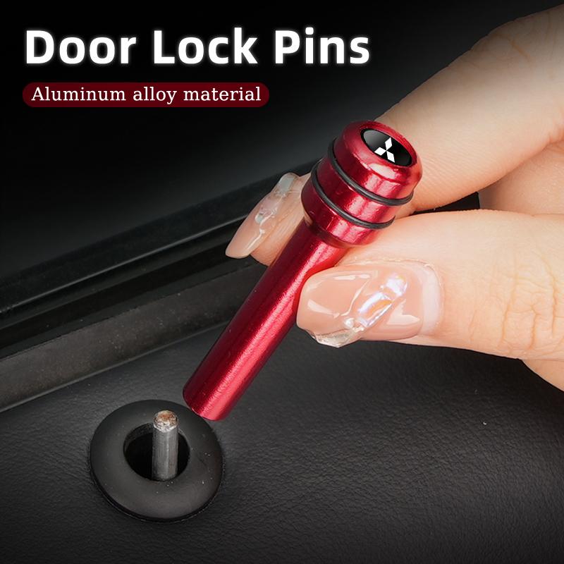 2/4pcs Aluminum Alloy Car Door Lock Pin Styling for Mitsubishi Mirage Lancer 9 10 ASX L200 Colt Pajero Outlander Eclipse UG2