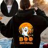 Ghosts Witch Graphic Zipper Jackets Boo Crew Family Matching Sweatshirt Spooky Season Casual Zip Hoodie Women Zip Up Hoodies