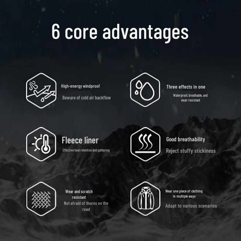 Patowa 3-in-1 Waterproof Outdoor Mountaineering Jacket