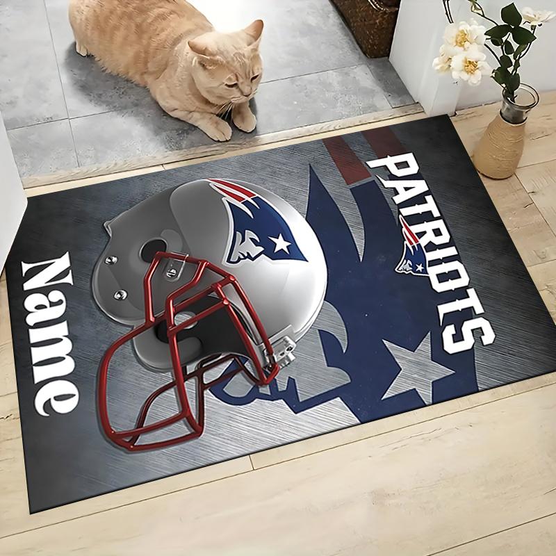 Custom Name Rams Helmet Print Carpet Rug Customizable Soft Washable Anti-Slip Home Living Room Sofa Mats Personalized Rug. 0909421