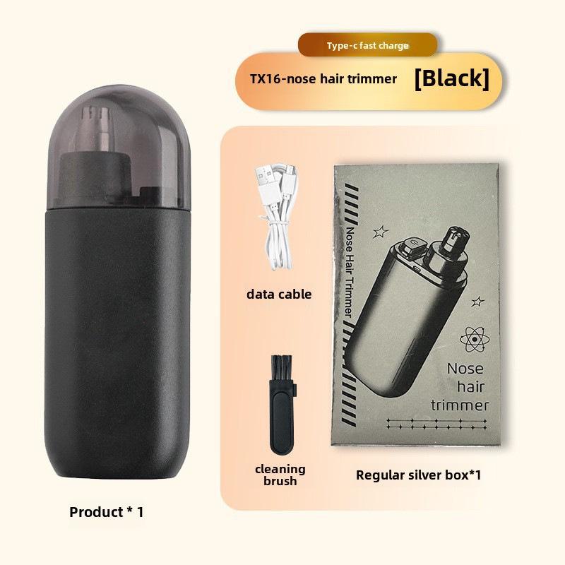 Перезаряжаемый электрический триммер для волос в носу для мужчин и женщин - Моющиеся лезвия