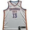 Баскетбольная майка НБА сезон 19-20 Oklahoma City Thunder, в полоску, с V-образным вырезом, без рукавов, унисекс, AV4953-101